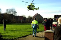 Traumahelikopter in actie in Noardburgum