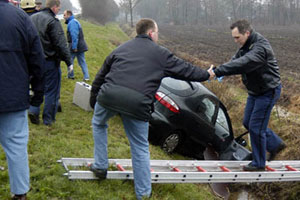 Ongeval op Lauwersmeerweg