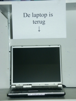 Dief brengt laptop terug bij Oké-PC
