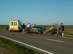 Ongeval met tandem-asser