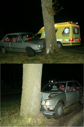 Auto tegen boom bij Ureterp