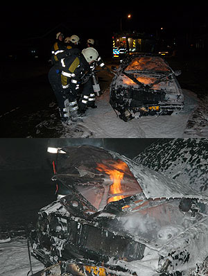 Dokkum: Auto brandt gedeeltelijk uit