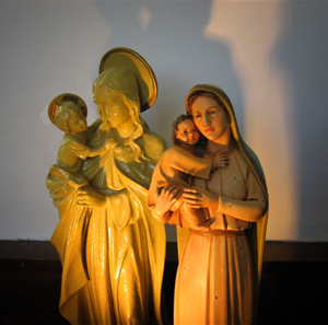 Maria beelden in Grote kerk Drachten