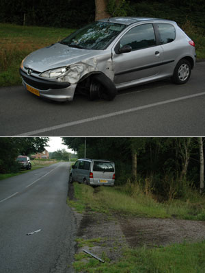 Auto's in botsing in Surhuisterveen