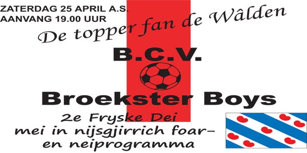 25 april a.s.: BCV - Broekster Boys