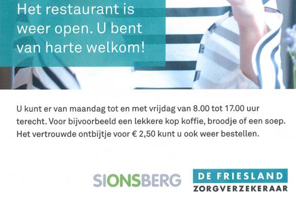 Zorgverzekeraar exploiteert restaurant Sionsberg