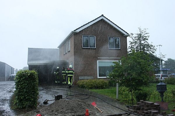 Brand bij vervangen gasleiding in huis te Harkema - Waldnet