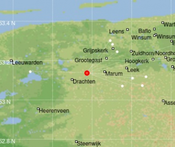 Aardbeving gemeten nabij Surhuisterveen