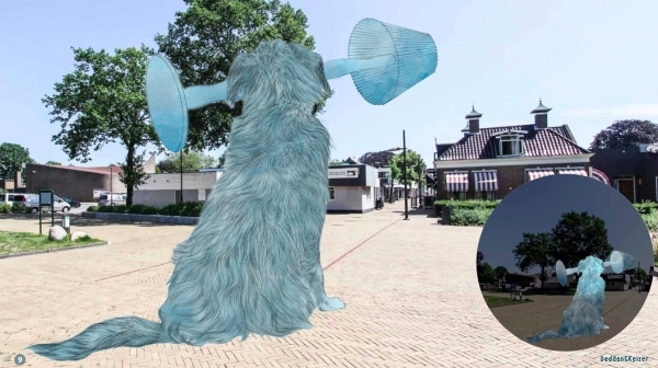 Burgum krijgt kunstwerk 'Blauwe hond'