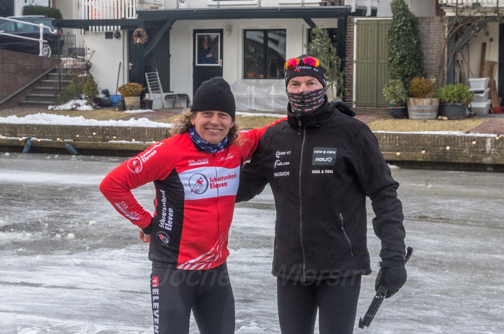 Henk Angenent weer op de schaats in Dokkum
