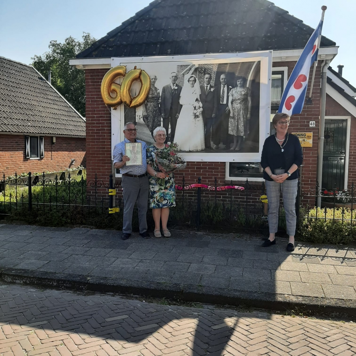 Echtpaar Van der Wal-Vellinga uit Garyp 60 getrouwd