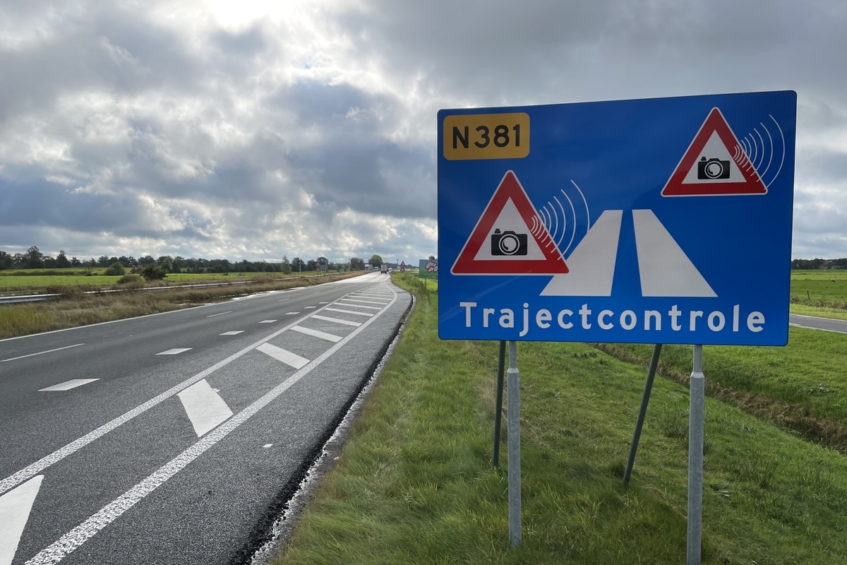 Trajectcontrole N381 goed voor ruim helft van alle Friese boetes
