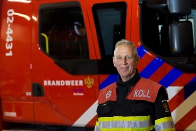 Albert Hoof 40 jaar in dienst van de brandweer Kollum