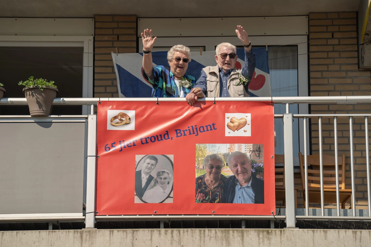 Arend Frieswijk en Hijlkje van der Veen 65 jaar getrouwd