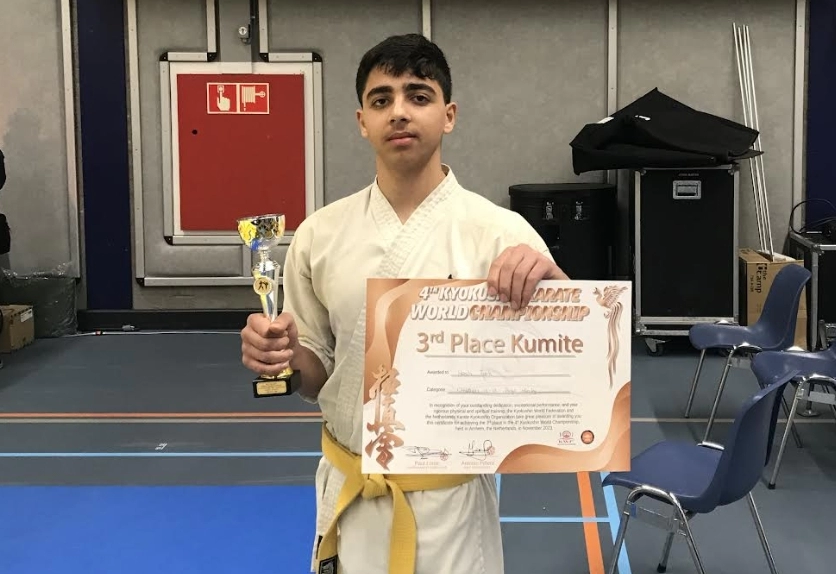 Tark Hosh derde op WK Kyokushin karate