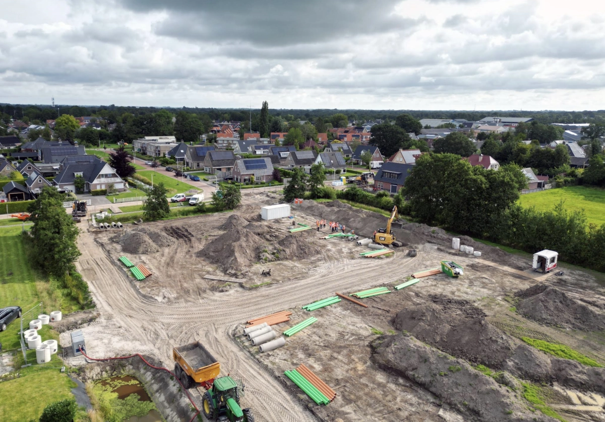 Bouw van 25 woningen in Kollumersweach