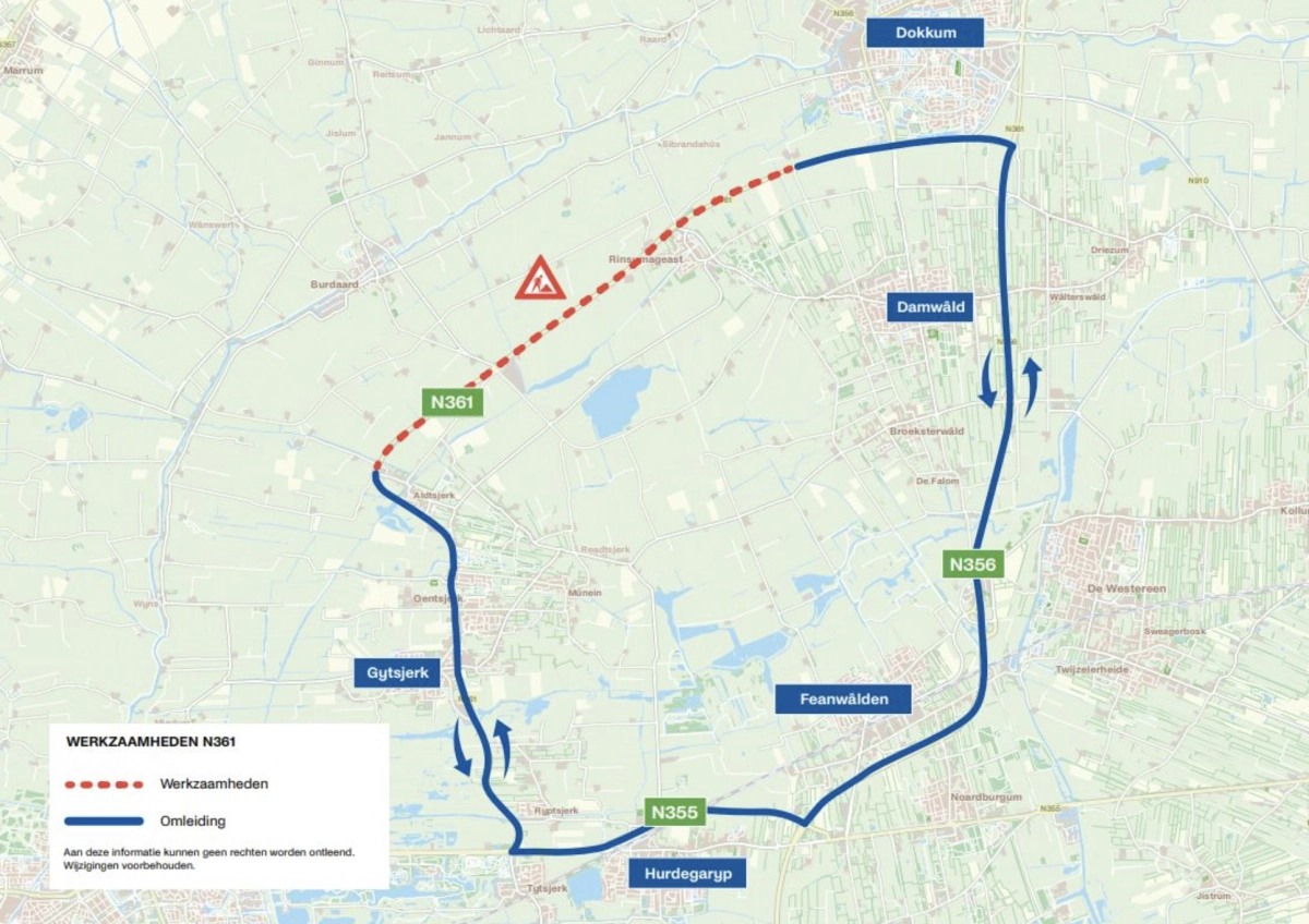 Herinrichting Lauwersseewei los: straks 80 km/u op N361